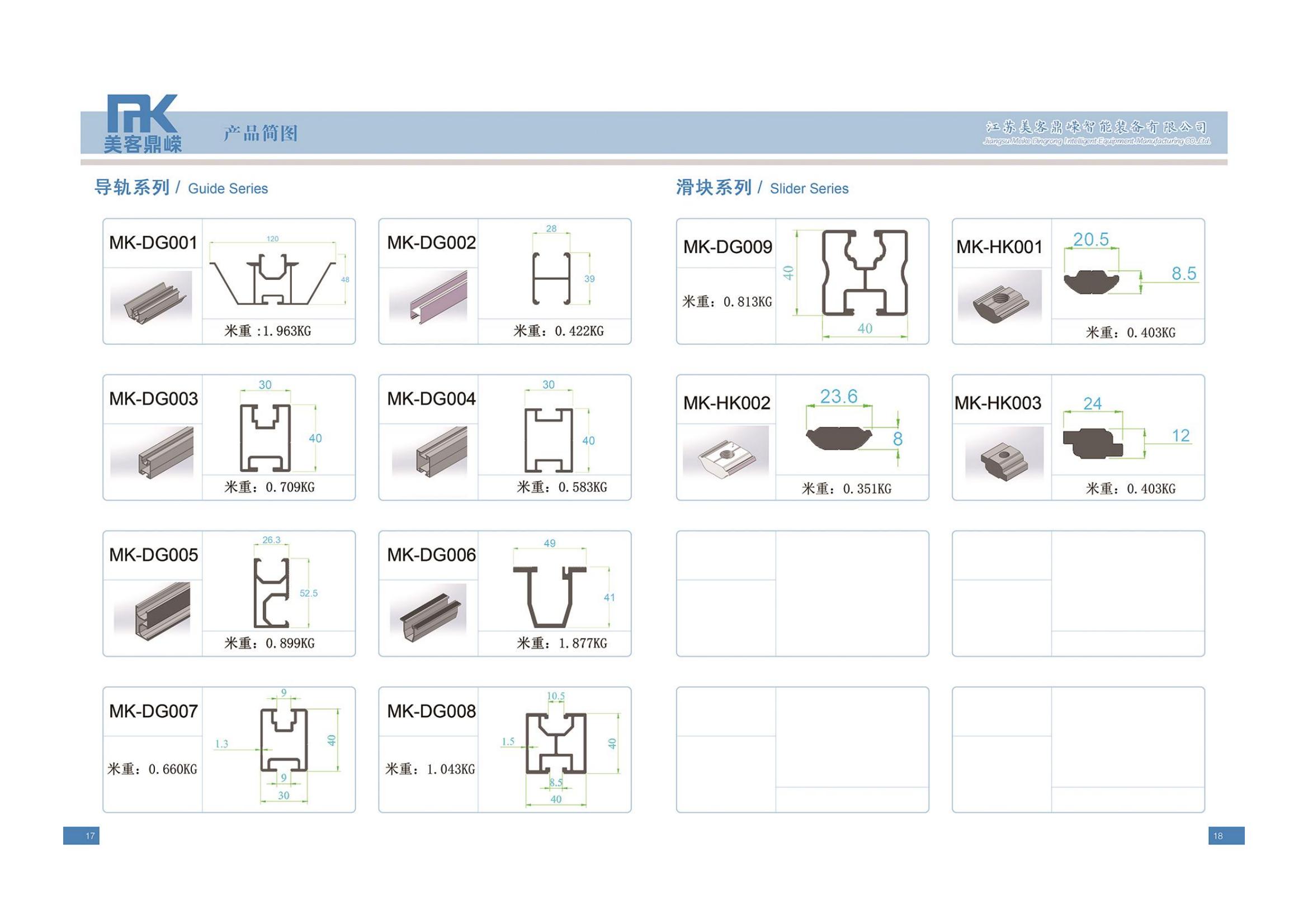 導(dǎo)軌，夾具，邊壓塊系列(圖1)